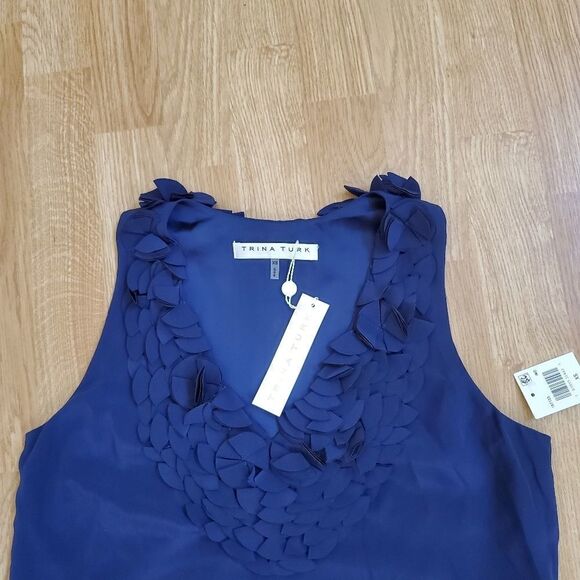 Trina Turk Ruffle-Neck Tank Top - Picture 3 of 11